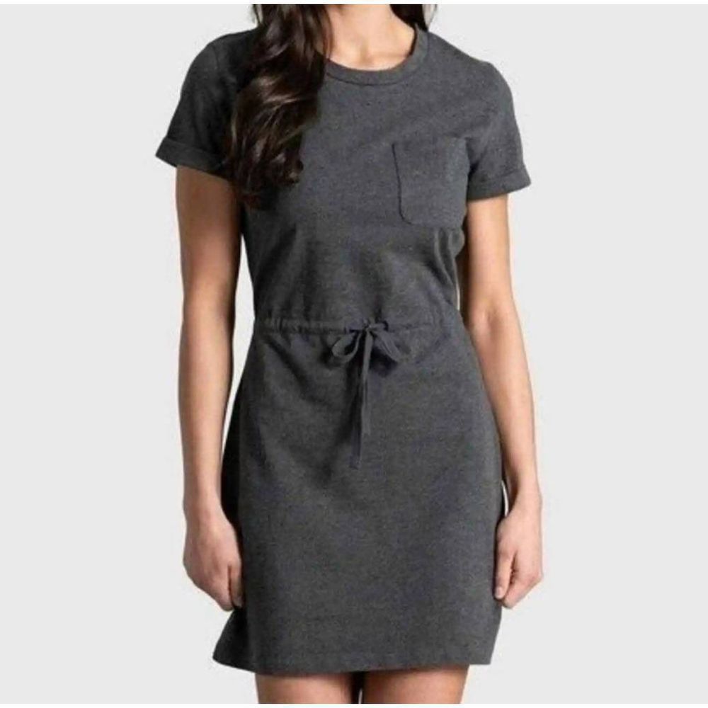 Impact United By Blue Womens Organic Cotton T-Shirt Dress S SM Charcoal Gray